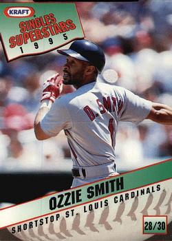 1995 Kraft Singles Superstars #28 Ozzie Smith Front