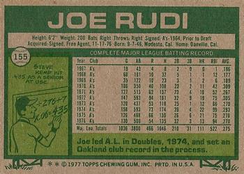 1977 Topps #155 Joe Rudi Back