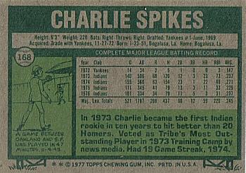 1977 Topps #168 Charlie Spikes Back