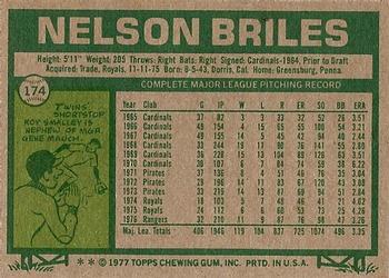 1977 Topps #174 Nelson Briles Back