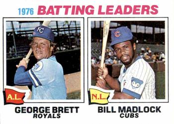 1977 Topps #1 1976 Batting Leaders (George Brett / Bill Madlock) Front