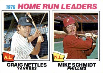 1977 Topps #2 1976 Home Run Leaders (Graig Nettles / Mike Schmidt) Front