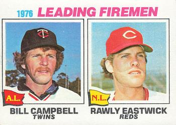 1977 Topps #8 1976 Leading Firemen (Bill Campbell / Rawly Eastwick) Front