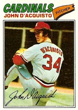 1977 Topps #19 John D'Acquisto Front