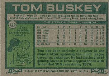 1977 Topps #236 Tom Buskey Back