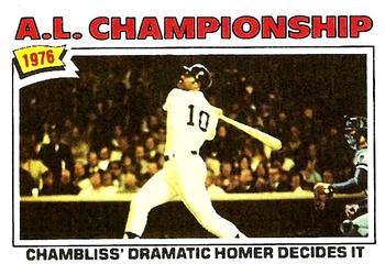 1977 Topps #276 1976 A.L. Championship Front