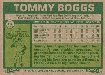 1977 Topps #328 Tommy Boggs Back