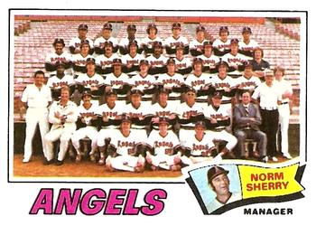 1977 Topps #34 California Angels / Norm Sherry Front