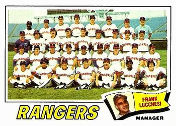 1977 Topps #428 Texas Rangers / Frank Lucchesi Front