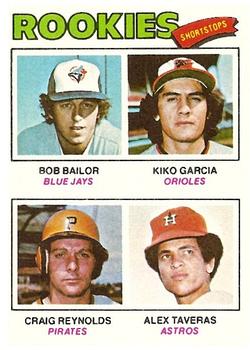1977 Topps #474 1977 Rookie Shortstops (Bob Bailor / Kiko Garcia / Craig Reynolds / Alex Taveras) Front