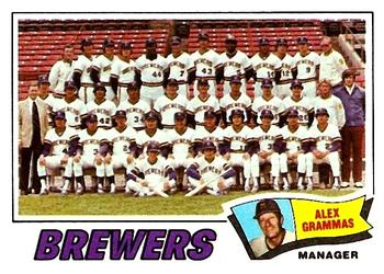 1977 Topps #51 Milwaukee Brewers / Alex Grammas Front