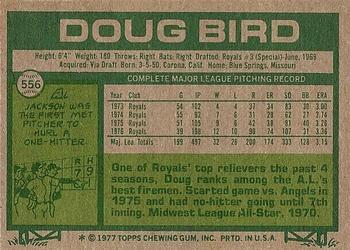 1977 Topps #556 Doug Bird Back