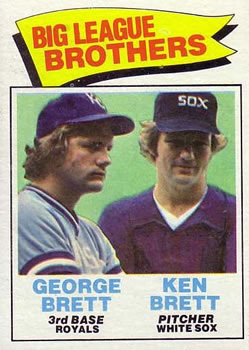1977 Topps #631 George Brett / Ken Brett Front
