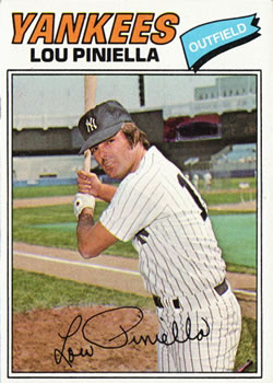 1977 Topps #96 Lou Piniella Front
