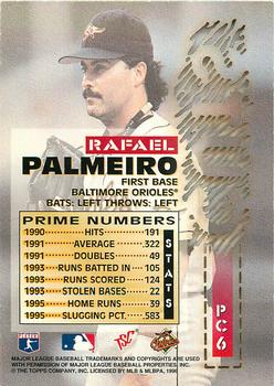 1996 Stadium Club - Prime Cuts #PC6 Rafael Palmeiro Back