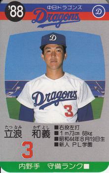1988 Takara Chunichi Dragons #3 Kazuyoshi Tatsunami Front