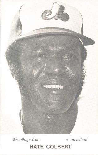 1975 Montreal Expos Postcards #NNO Nate Colbert Front