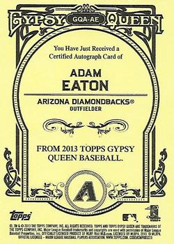 2013 Topps Gypsy Queen - Autographs #GQA-AE Adam Eaton Back
