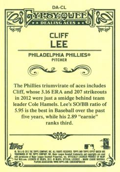 2013 Topps Gypsy Queen - Dealing Aces #DA-CL Cliff Lee Back