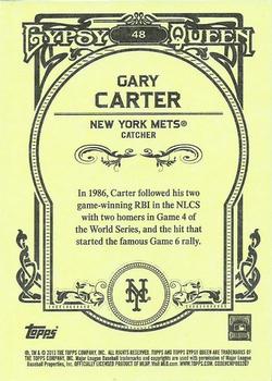 2013 Topps Gypsy Queen - Framed Blue #48 Gary Carter Back