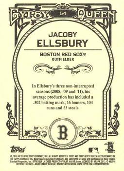 2013 Topps Gypsy Queen - Framed Blue #54 Jacoby Ellsbury Back