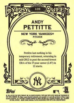 2013 Topps Gypsy Queen - Framed Blue #109 Andy Pettitte Back