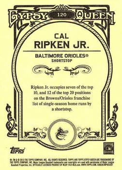 2013 Topps Gypsy Queen - Framed Blue #120 Cal Ripken Jr. Back