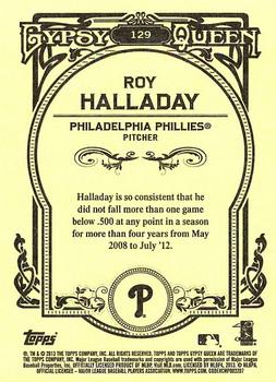 2013 Topps Gypsy Queen - Framed Blue #129 Roy Halladay Back
