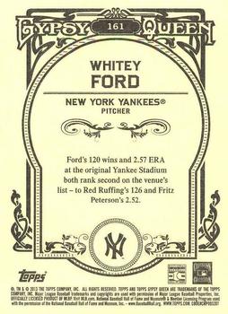 2013 Topps Gypsy Queen - Framed Blue #161 Whitey Ford Back