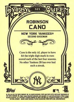 2013 Topps Gypsy Queen - Framed Blue #321 Robinson Cano Back