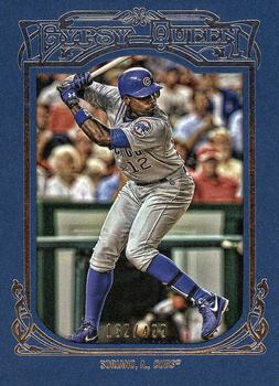2013 Topps Gypsy Queen - Framed Blue #335 Alfonso Soriano Front