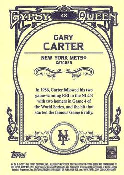 2013 Topps Gypsy Queen - Framed White #48 Gary Carter Back