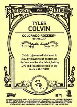 2013 Topps Gypsy Queen - Framed White #102 Tyler Colvin Back