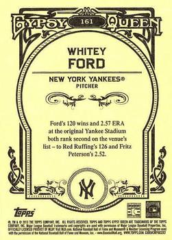 2013 Topps Gypsy Queen - Framed White #161 Whitey Ford Back