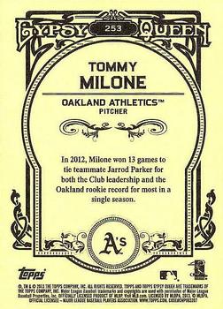 2013 Topps Gypsy Queen - Framed White #253 Tommy Milone Back