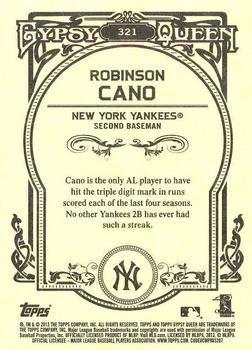 2013 Topps Gypsy Queen - Framed White #321 Robinson Cano Back