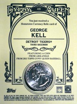 2013 Topps Gypsy Queen - Hometown Currency Coins #49 George Kell Back