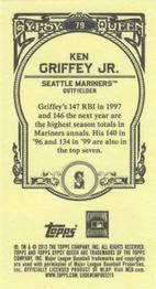 2013 Topps Gypsy Queen - Mini #79 Ken Griffey Jr. Back