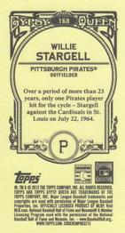 2013 Topps Gypsy Queen - Mini #168 Willie Stargell Back