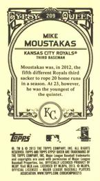 2013 Topps Gypsy Queen - Mini #209 Mike Moustakas Back