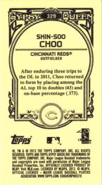2013 Topps Gypsy Queen - Mini #329 Shin-Soo Choo Back