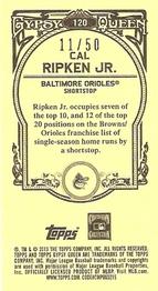 2013 Topps Gypsy Queen - Mini Sepia #120 Cal Ripken Jr. Back