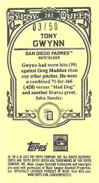 2013 Topps Gypsy Queen - Mini Sepia #287 Tony Gwynn Back