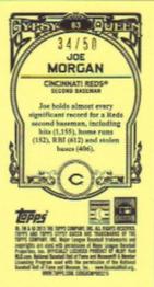 2013 Topps Gypsy Queen - Mini Sepia #63 Joe Morgan Back