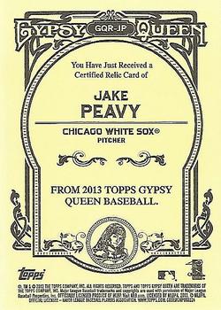 2013 Topps Gypsy Queen - Relics #GQR-JP Jake Peavy Back