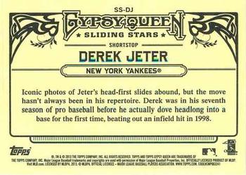 2013 Topps Gypsy Queen - Sliding Stars #SS-DJ Derek Jeter Back