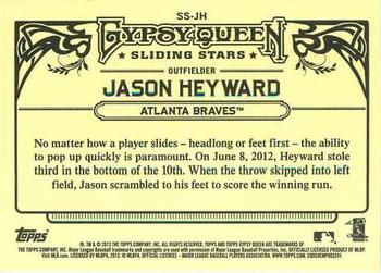 2013 Topps Gypsy Queen - Sliding Stars #SS-JH Jason Heyward Back