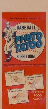 1964 Topps Photo Tatoos #NNO Mickey Mantle Back