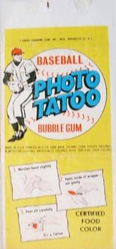 1964 Topps Photo Tatoos #NNO Billy Williams Back
