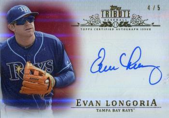 2013 Topps Tribute - Autographs Red #TA-EL Evan Longoria Front